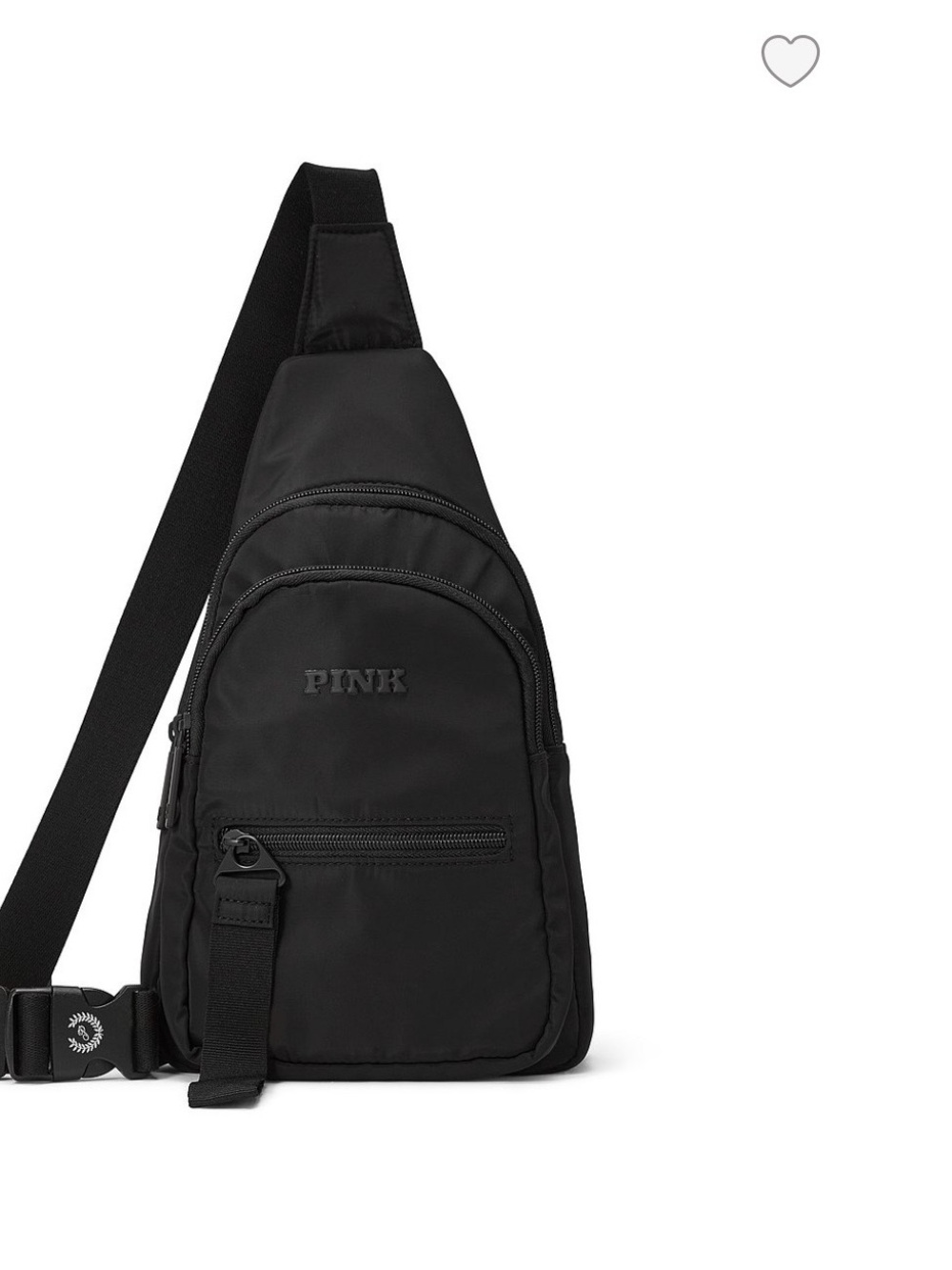PINK Victoria's Secret Black Nylon Sling Backpack